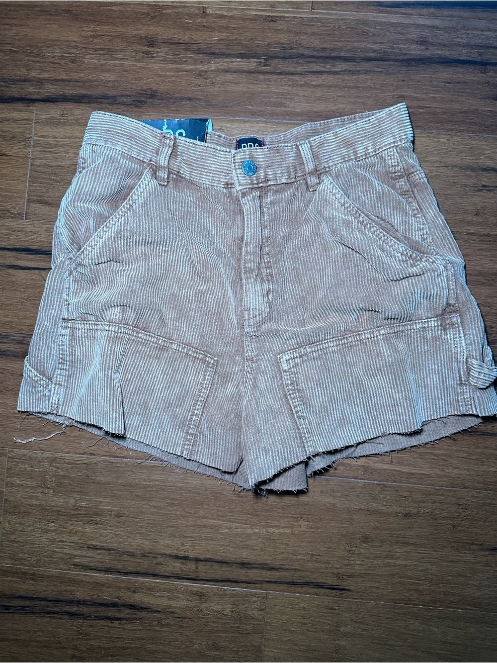 Urban Outfitters Women’s Brown Corduroy High- Rise Carpenter Shorts Size 29